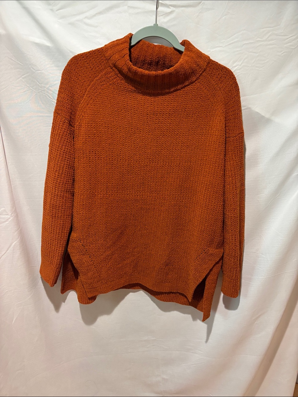 a new day Rust-Orange Cowl Neck Sweater